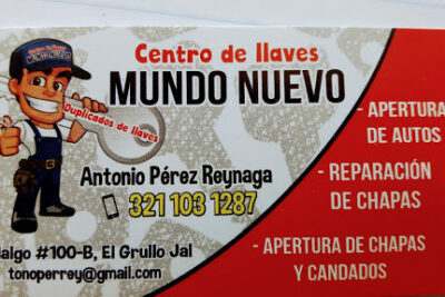 CENTRO DE LLAVES MUNDO NUEVO | Servicio de Cerrajero en El Grullo 1 CENTRO DE LLAVES MUNDO NUEVO | Servicio de Cerrajero en El Grullo